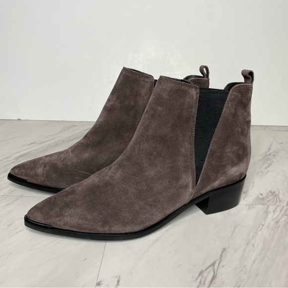 Marc Fisher Yale Gray Suede Pointy Toe Bootie 9.5 M - Picture 9 of 15